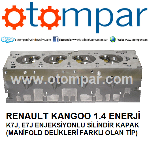 Renault Kango 1.4 Enerji Yan Yağ Kanal Silindir Kapak